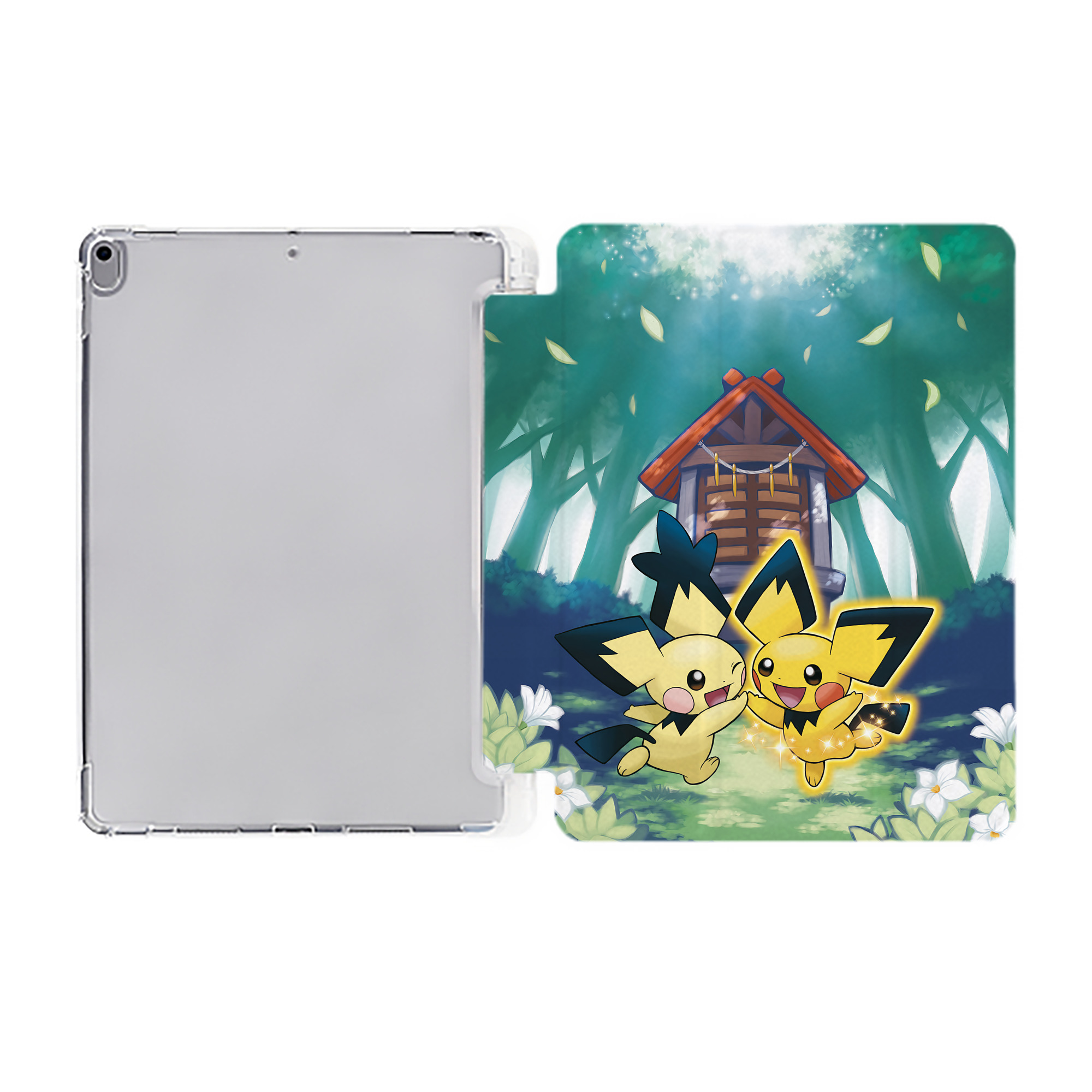 （画像用） ポケットモンスター Pokémon IPad ケース ペン収納付き 三つ折りスタンド PUレザー×シリコン 対応機種9.5/10.5/10.9インチ